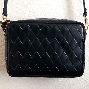 CLARE V Black Diamond Embossed Midi Sac NWT